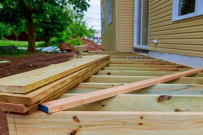 Installation of timber decks
